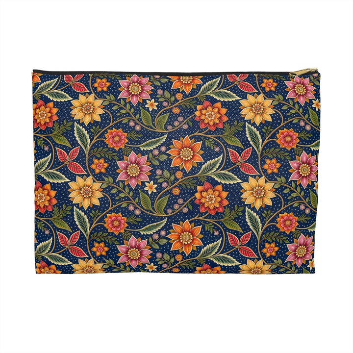 Batik Print Makeup And Accessory Pouch - Batik Flower 7