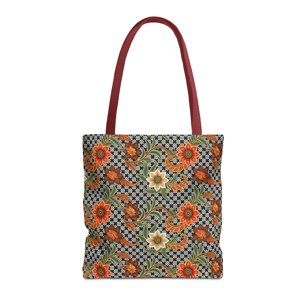 Batik Print Tote Bag -   Aesthetic Floral 4