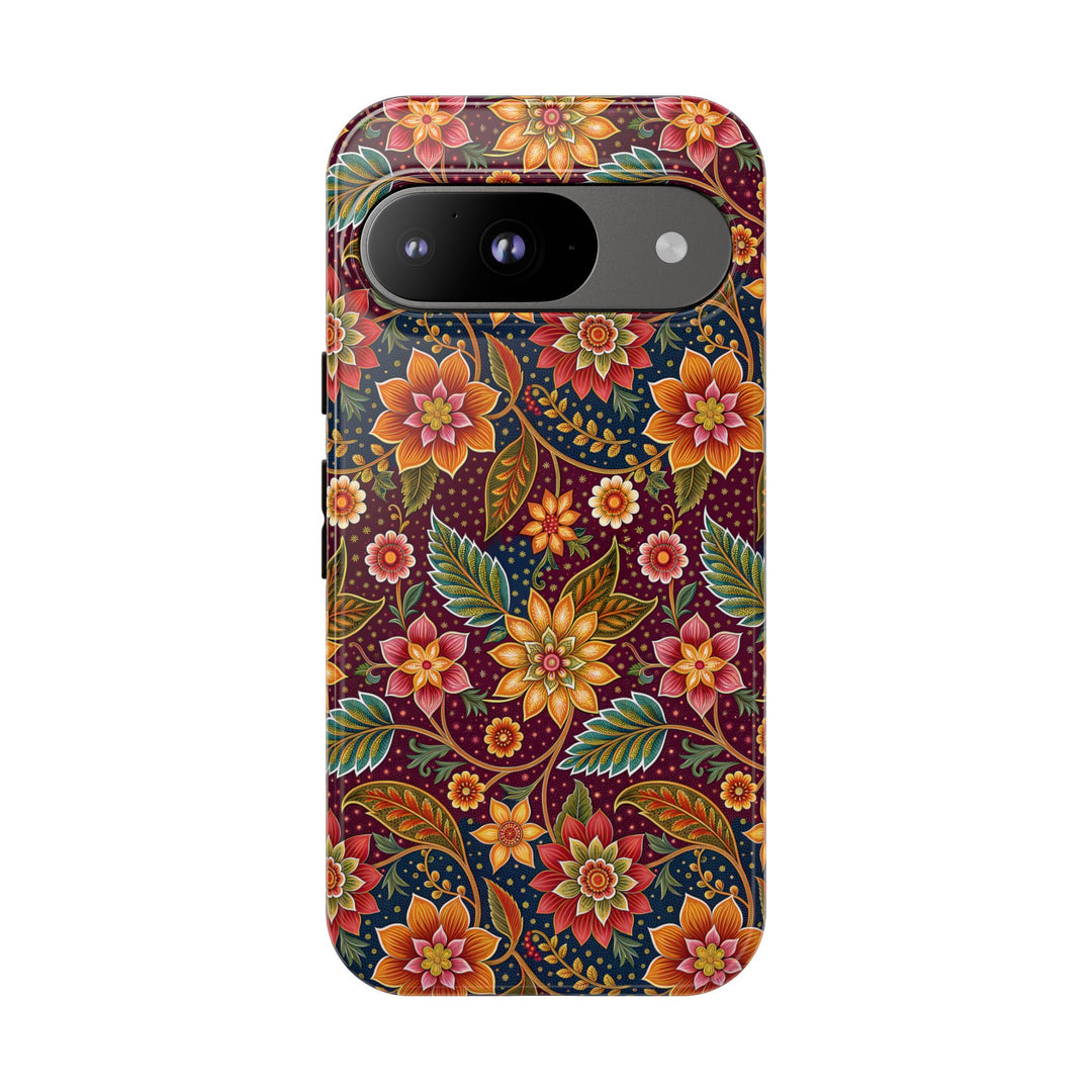 Modern Batik Pattern Tough Phone Cases Personalizable - Flower 14