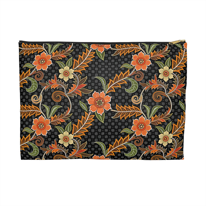 Batik Print Makeup And Accessory Pouch -  Aesthetic Floral 1