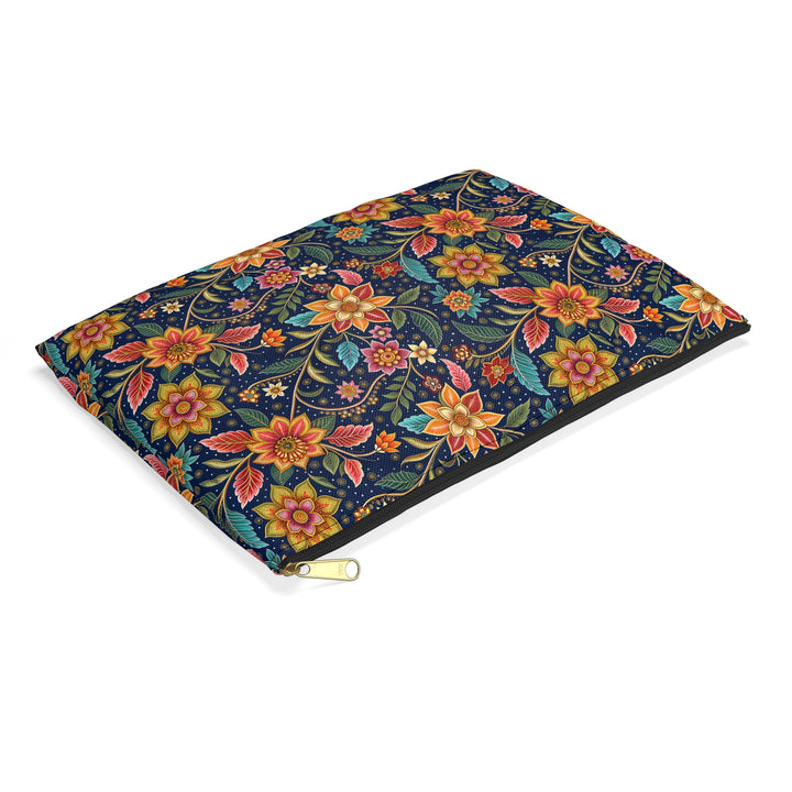 Batik Print Makeup And Accessory Pouch - Batik Flower 10
