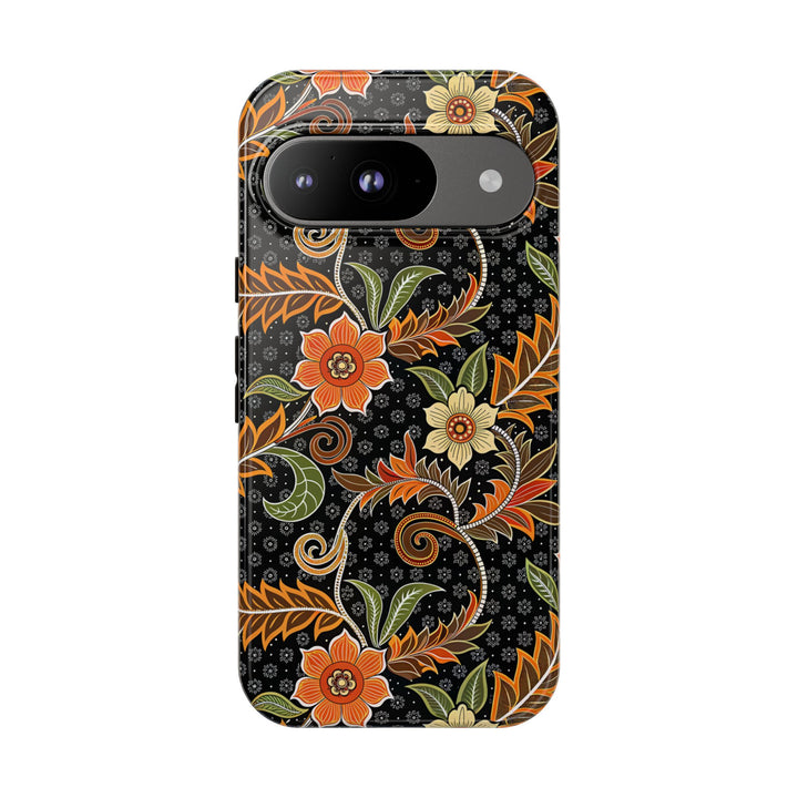 Modern Batik Pattern Tough Phone Cases Personalizable - Aesthetic Floral 1