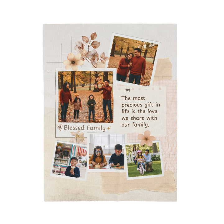 Personalized  Plush Blanket - Family 1