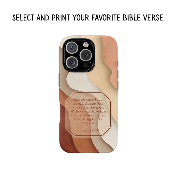 Personalized Tough Phone Case Warm Tones Abstract