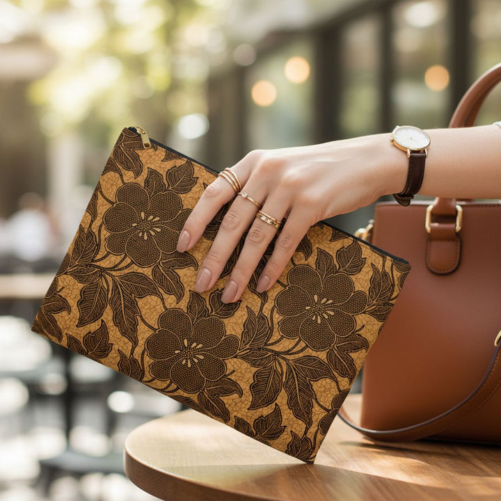 Batik Print Makeup And Accessory Pouch -  Traditional Pattern 9