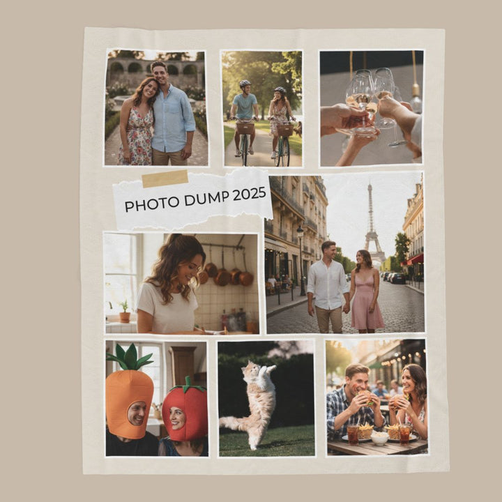 Personalized  Plush Blanket - Photo Dump 1