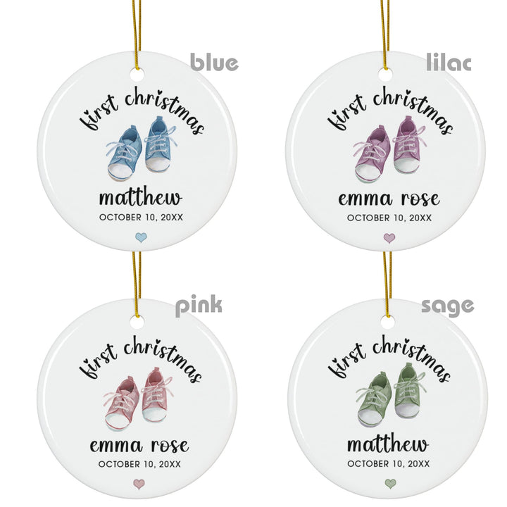 Personalized Christmas Ornament: Baby Shoes