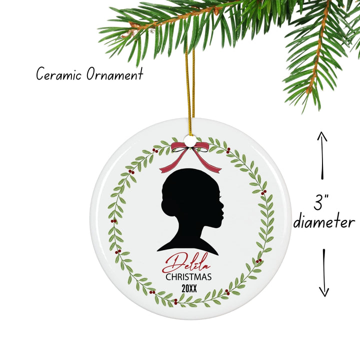Personalized Photo Christmas Ornament: Children's Silhouette Ornament
