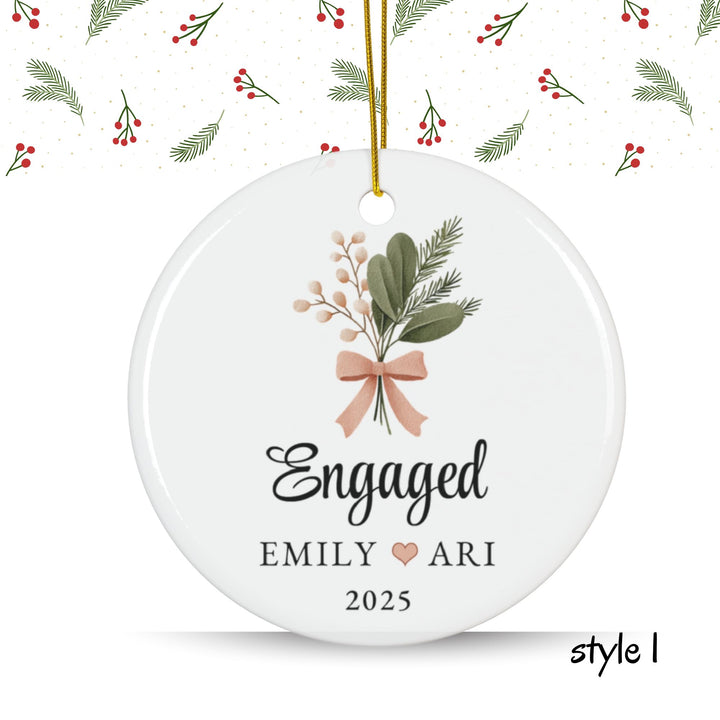 Personalized Christmas Ornament: Engaged Christmas