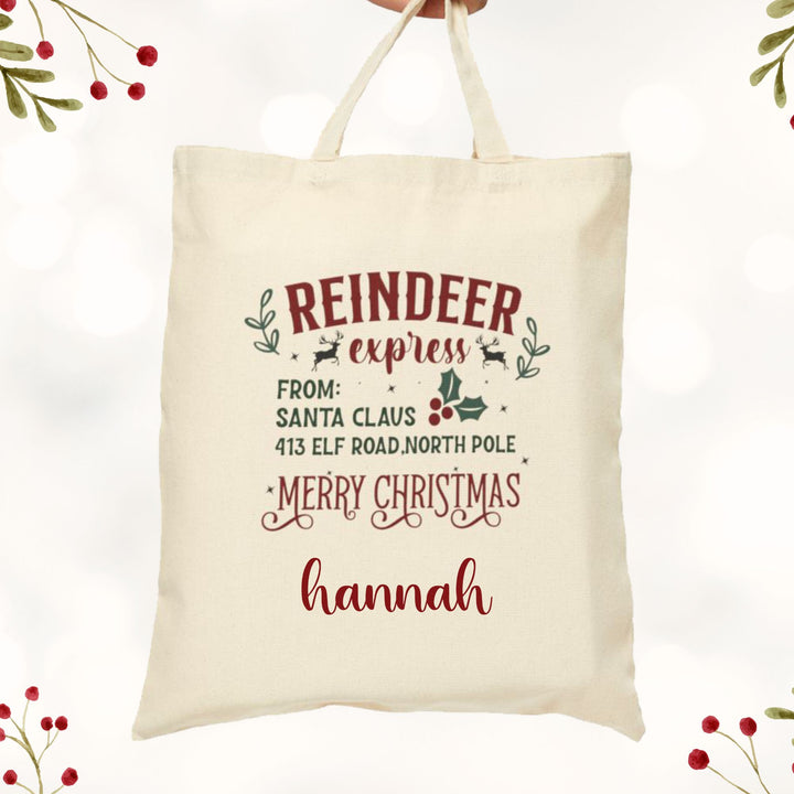 Personalized Holiday Tote Bags With Name