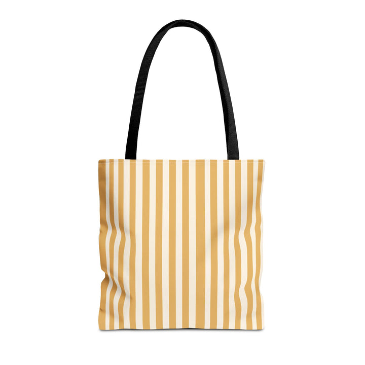 Yellow Stripes Print Tote Bag