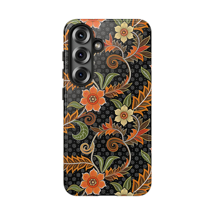 Modern Batik Pattern Tough Phone Cases Personalizable - Aesthetic Floral 1