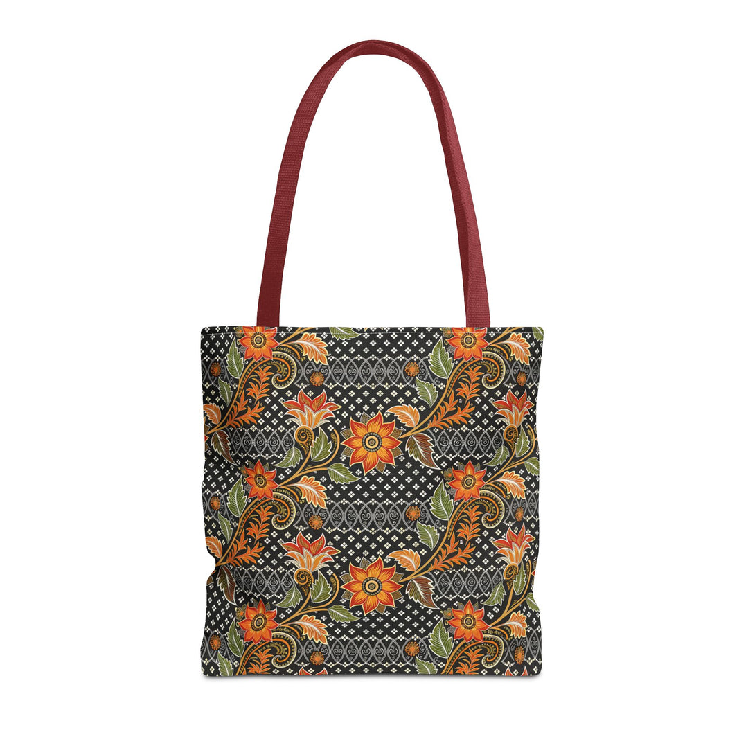 Batik Print Tote Bag -   Aesthetic Floral 3