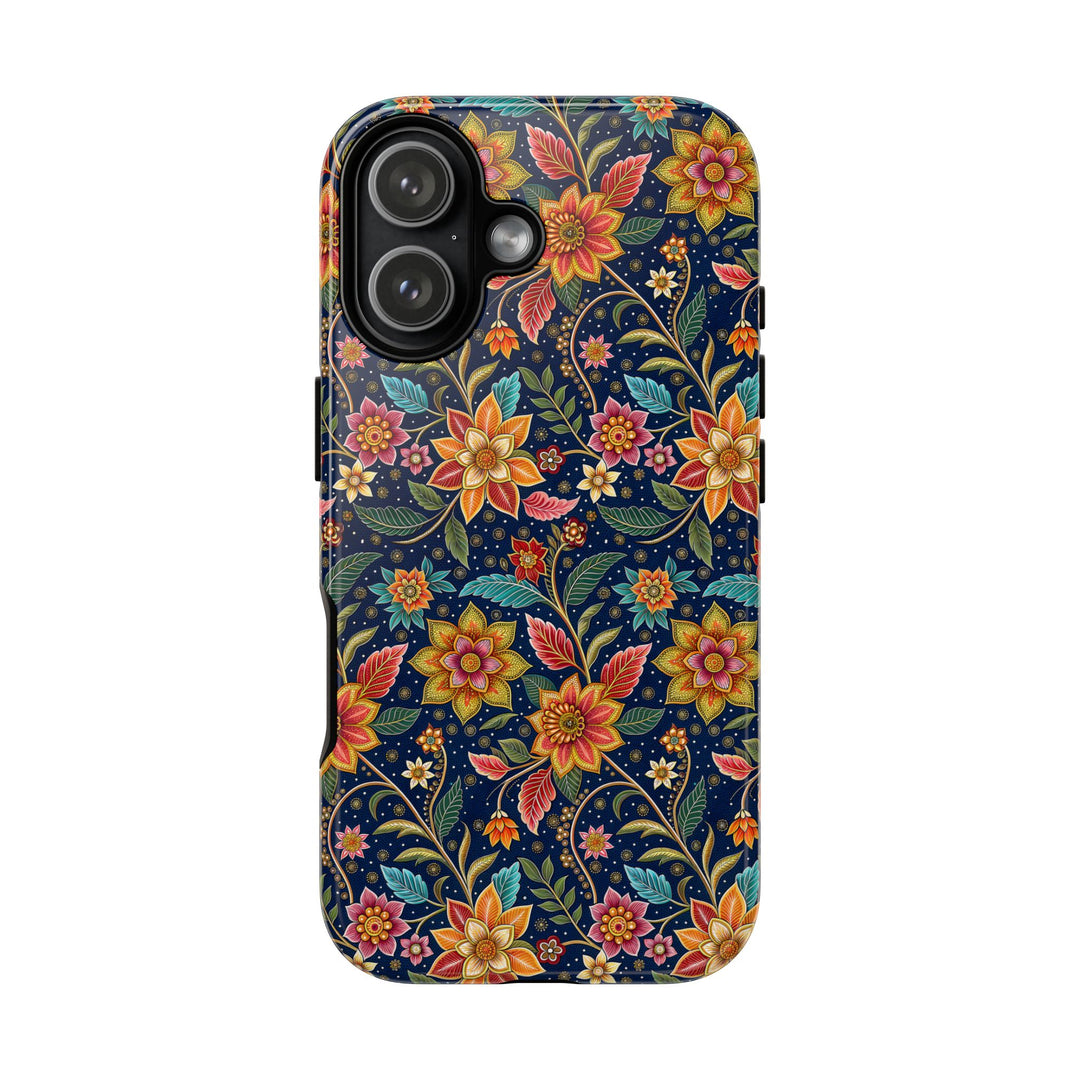 Modern Batik Pattern Tough Phone Cases Personalizable - Flower 10