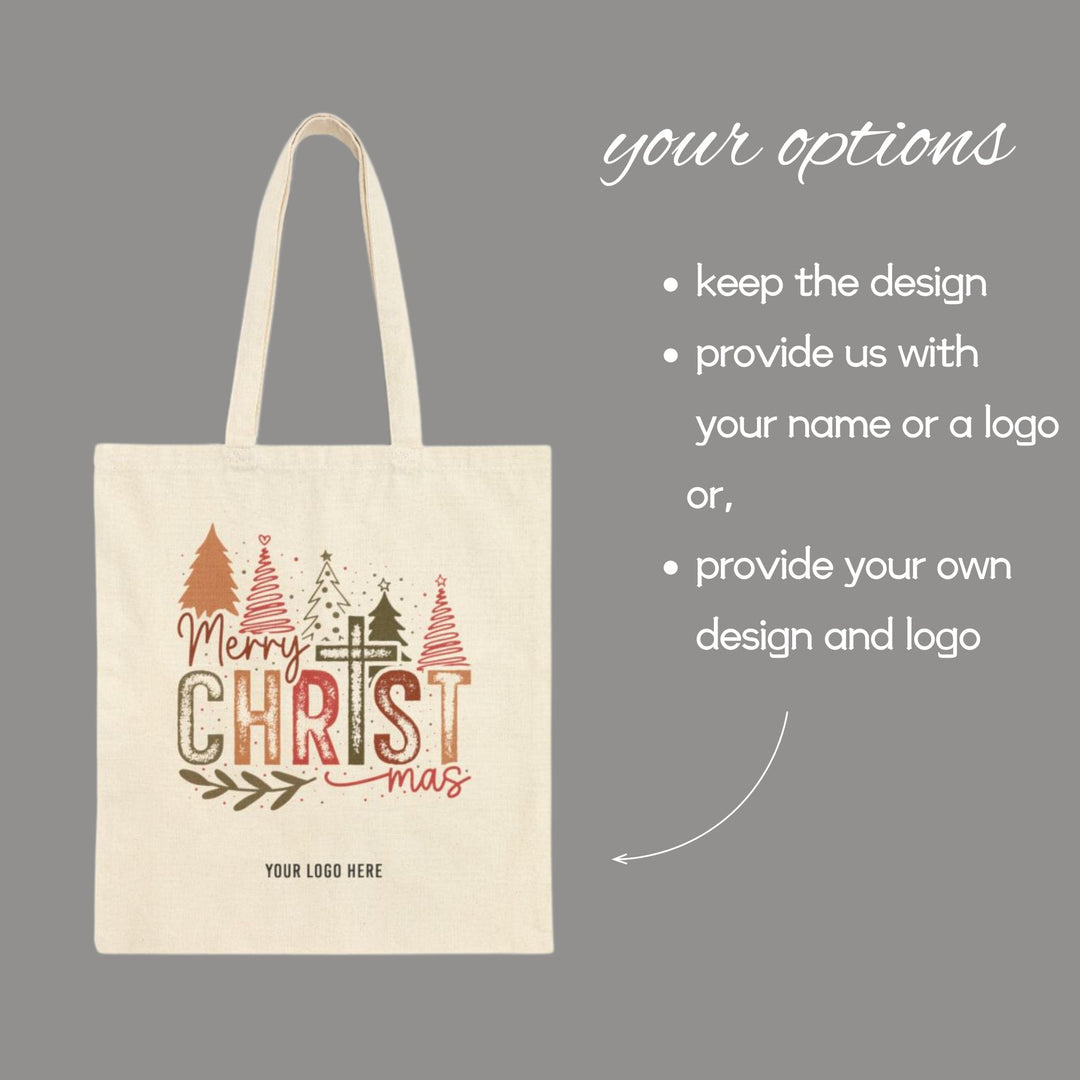 Personalized Group Holiday Tote Bags - 1