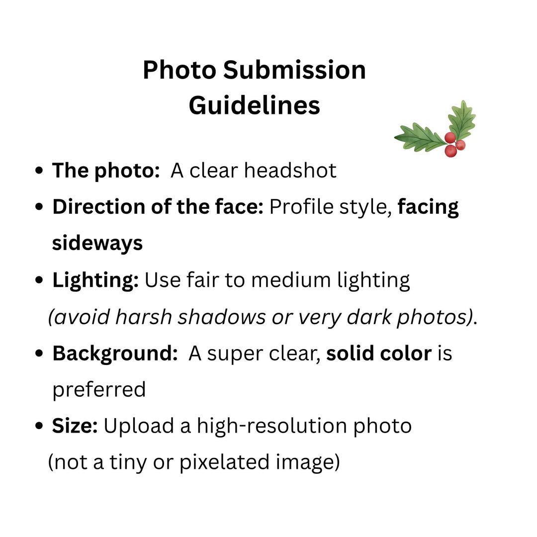 Personalized Photo Christmas Ornament: Children's Silhouette Ornament