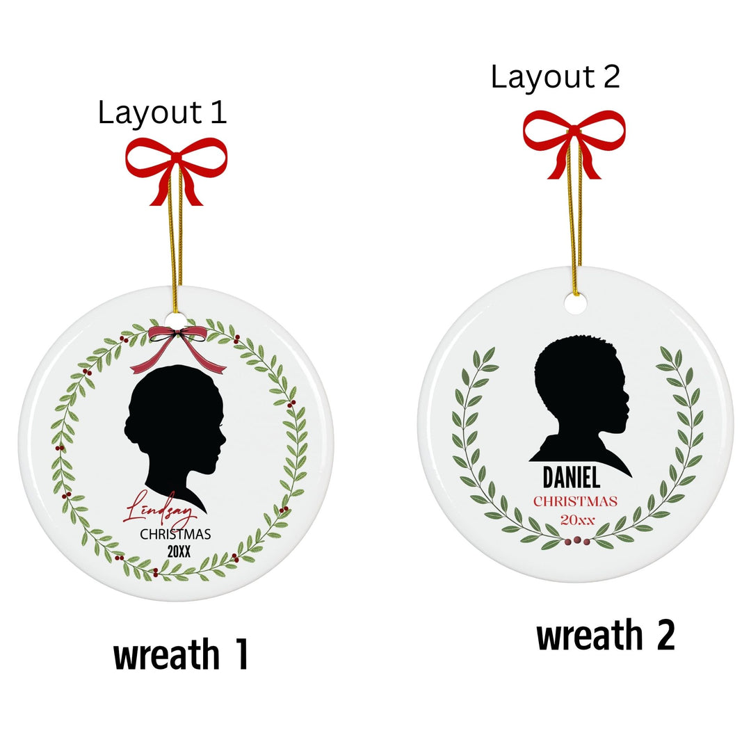 Personalized Photo Christmas Ornament: Children's Silhouette Ornament