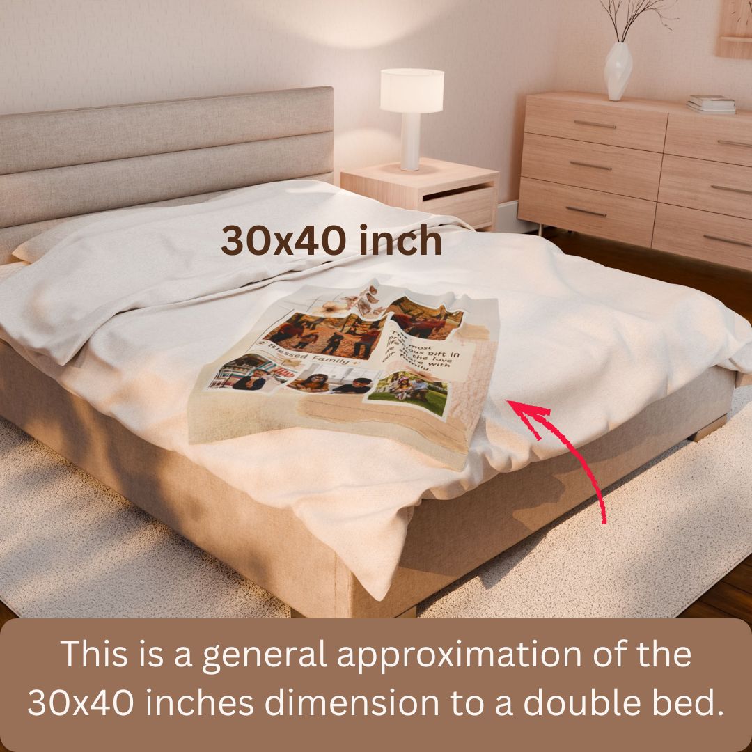 Personalized  Plush Blanket - Family 1