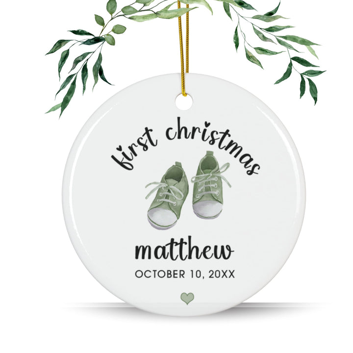 Personalized Christmas Ornament: Baby Shoes