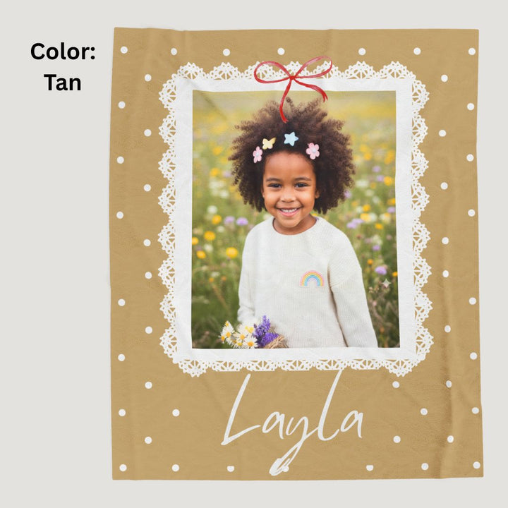Personalized  Plush Blanket - Girly Frame
