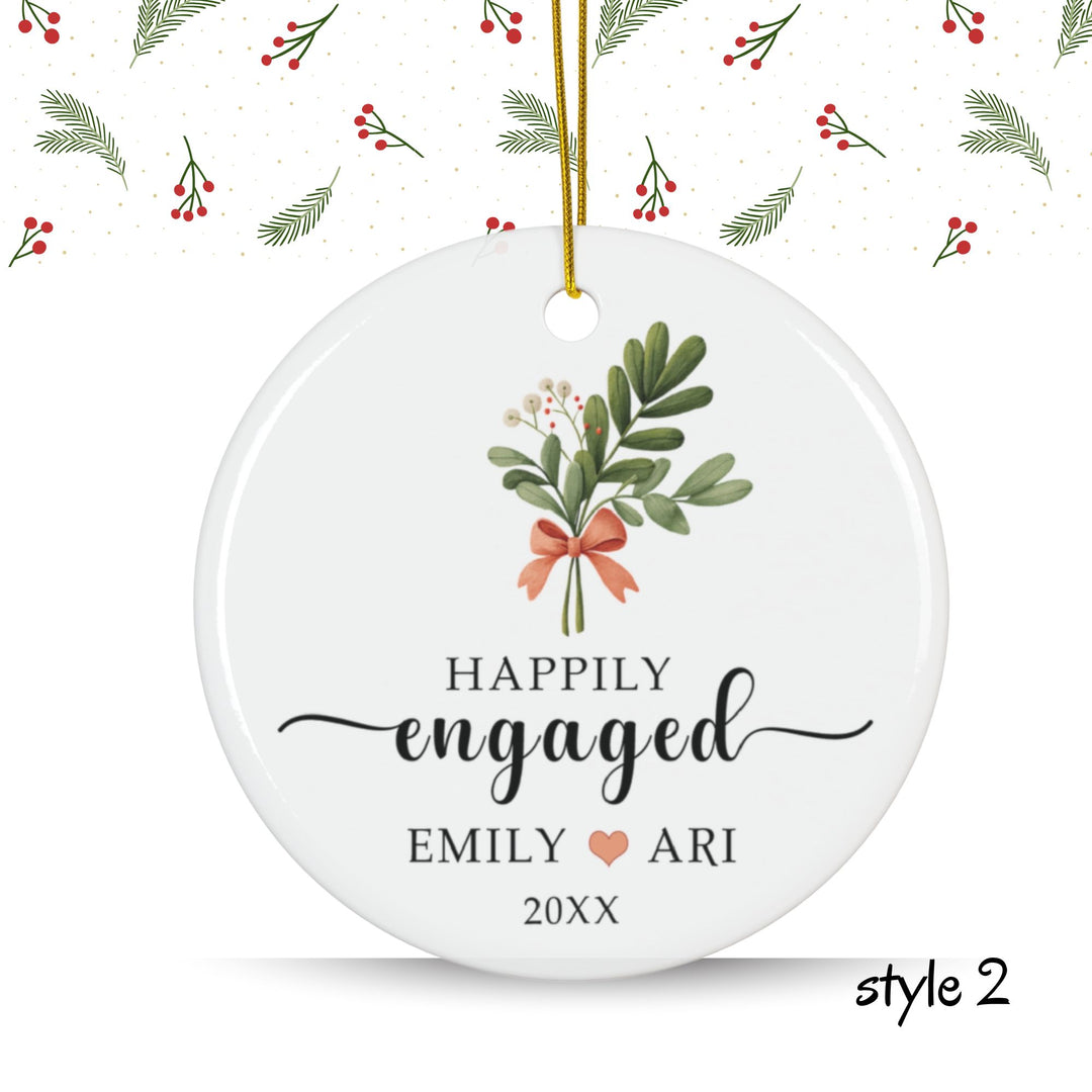 Personalized Christmas Ornament: Engaged Christmas