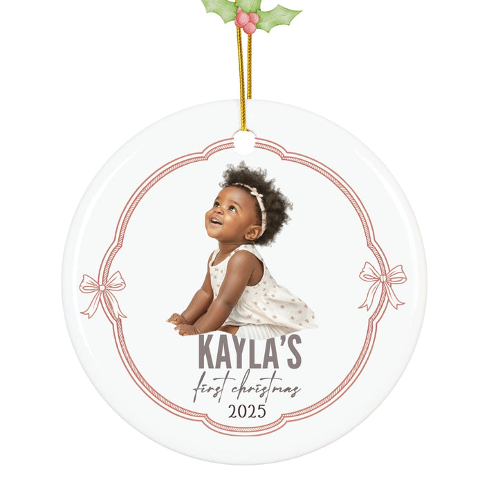 Personalized Photo Christmas Ornament: First Baby Ornament