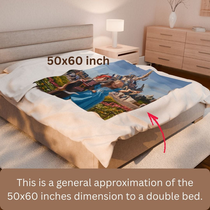 Custom Photo  Plush Blanket - Love Laughter