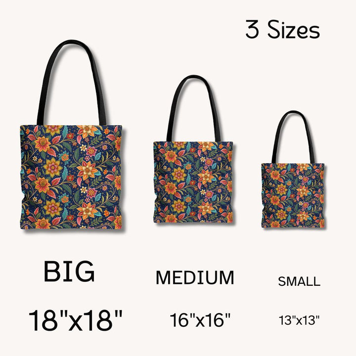 Batik Print Tote Bag -  Batik Flower 10