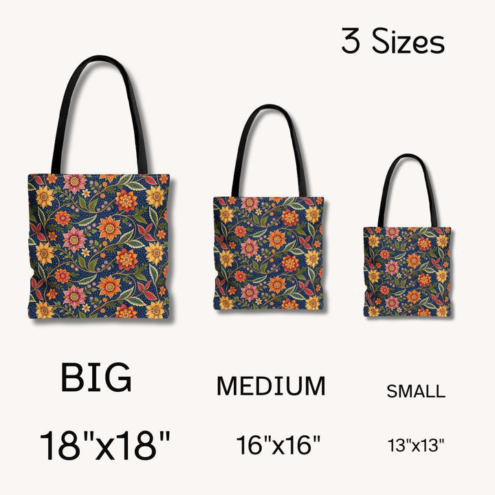 Batik Print Tote Bag -  Batik Flower 7