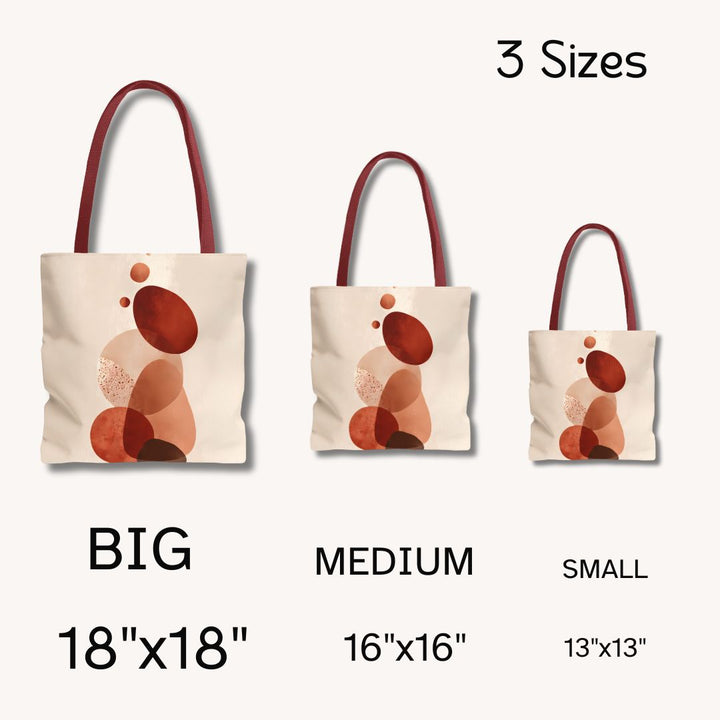 Abstract Print Tote Bag -   Warm Tones 2