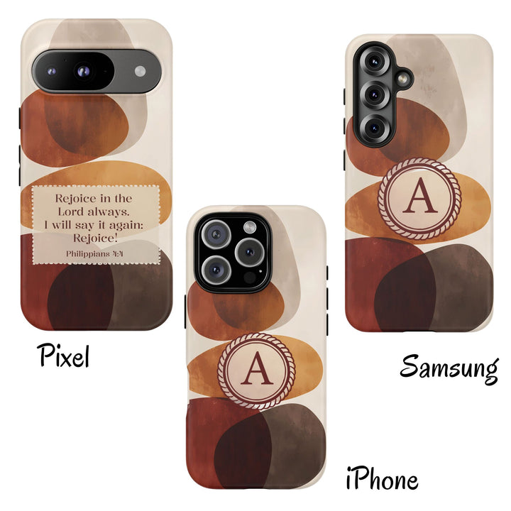 Tough Phone Case Personalized - Warm Tones Abstract 1