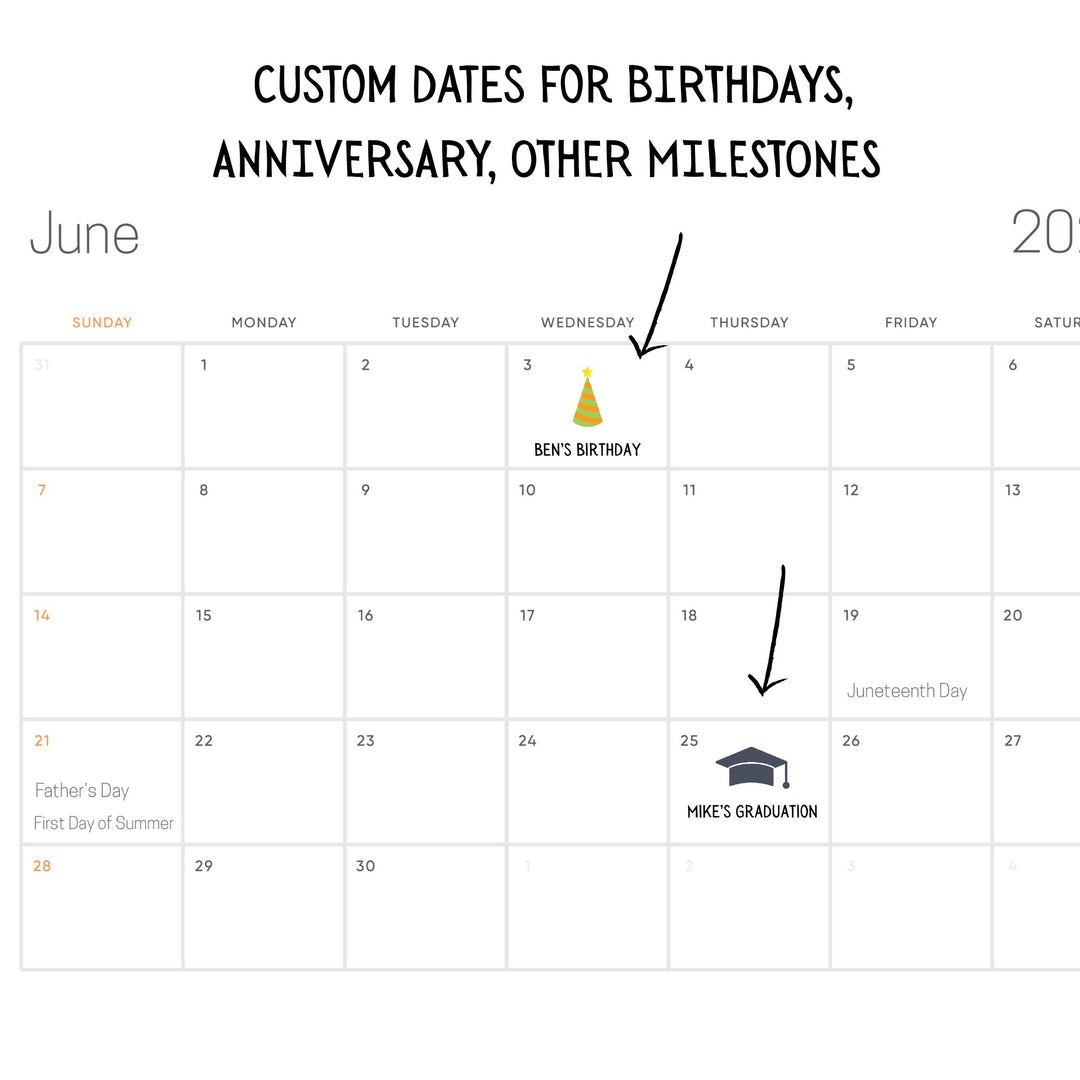 2026 Wall Calendar Botanical Flower  - Personalized