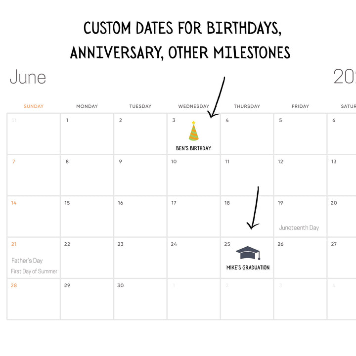 2026 Wall Calendar Botanical Flower  - Personalized