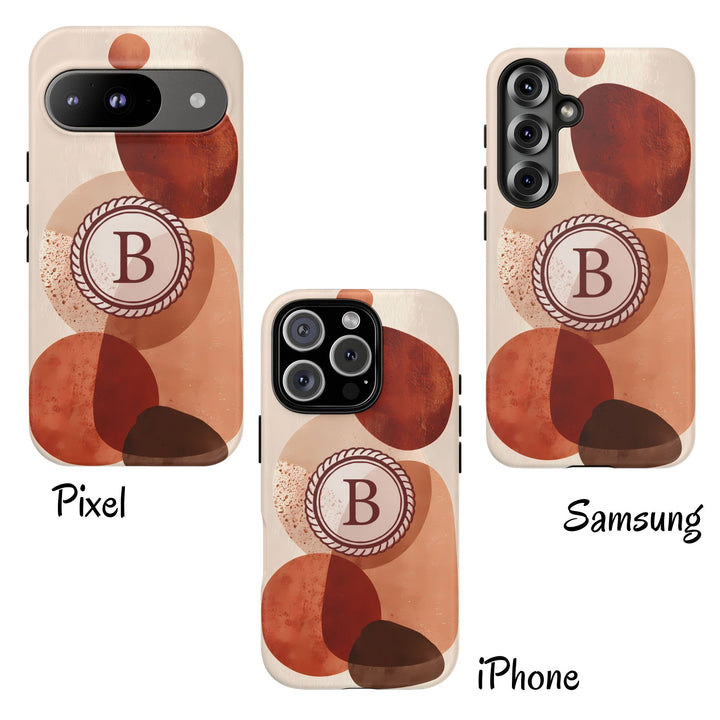 Tough Phone Case Personalized - Warm Tones Abstract 2