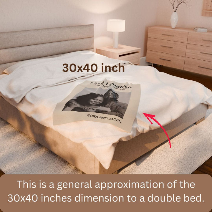 Personalized  Plush Blanket - Love Laughter