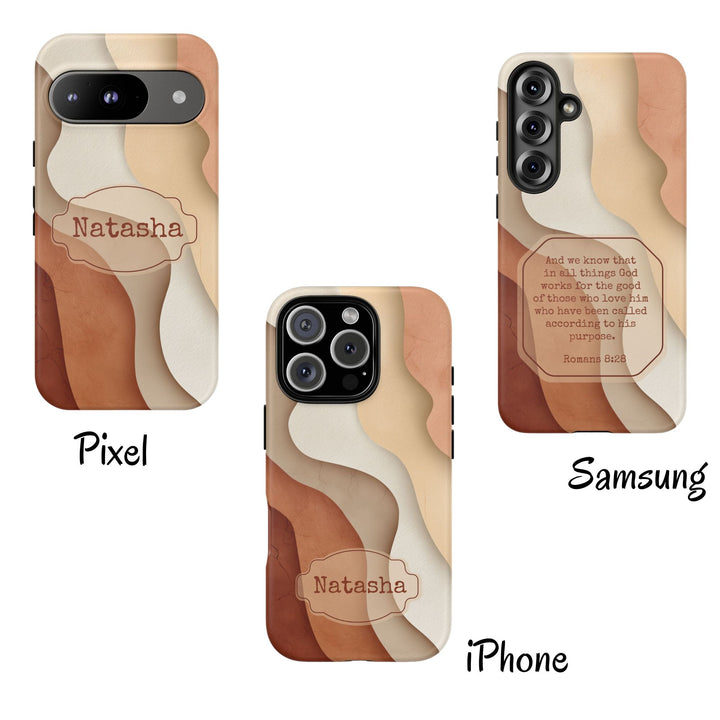 Personalized Tough Phone Case Warm Tones Abstract