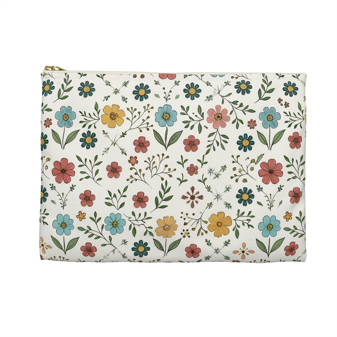 Floral Accessory Pouch - Boho Style Organizer for Makeup, Travel, Gifts, and Daily Essentials