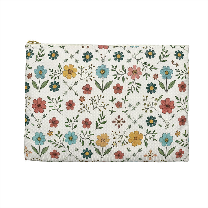 Floral Accessory Pouch - Boho Style Organizer for Makeup, Travel, Gifts, and Daily Essentials