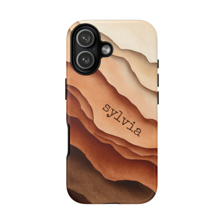 Personalized Tough Phone Case Abstract Warm Tones
