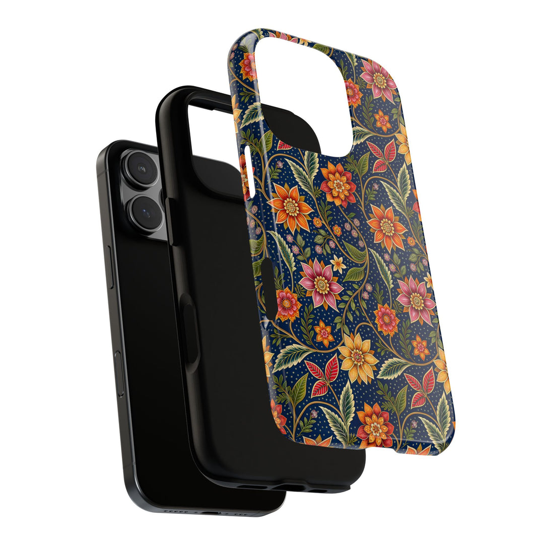 Modern Batik Pattern Tough Phone Cases Personalizable - Flower 7