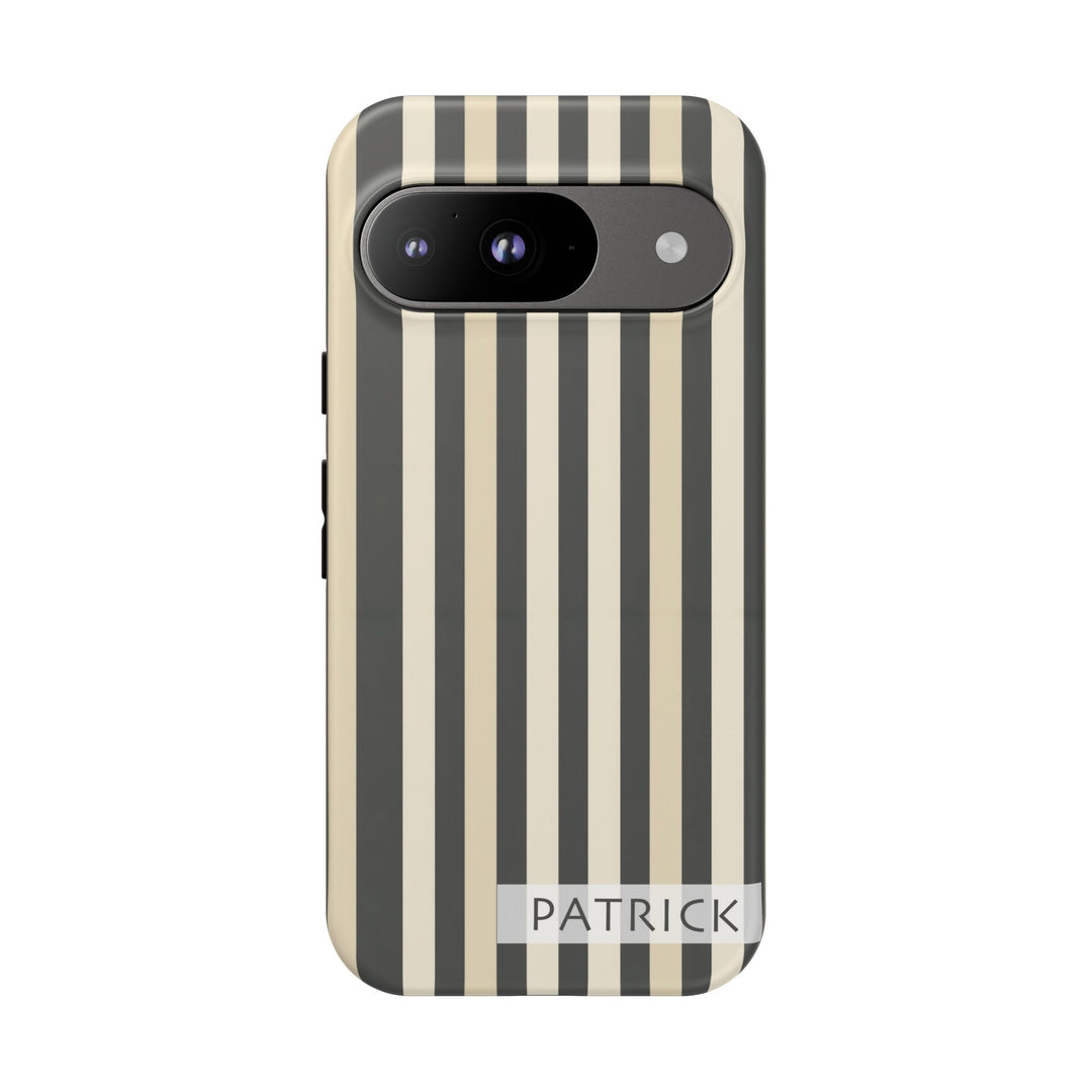 Personalized Tough Phone Case Brown Stripe