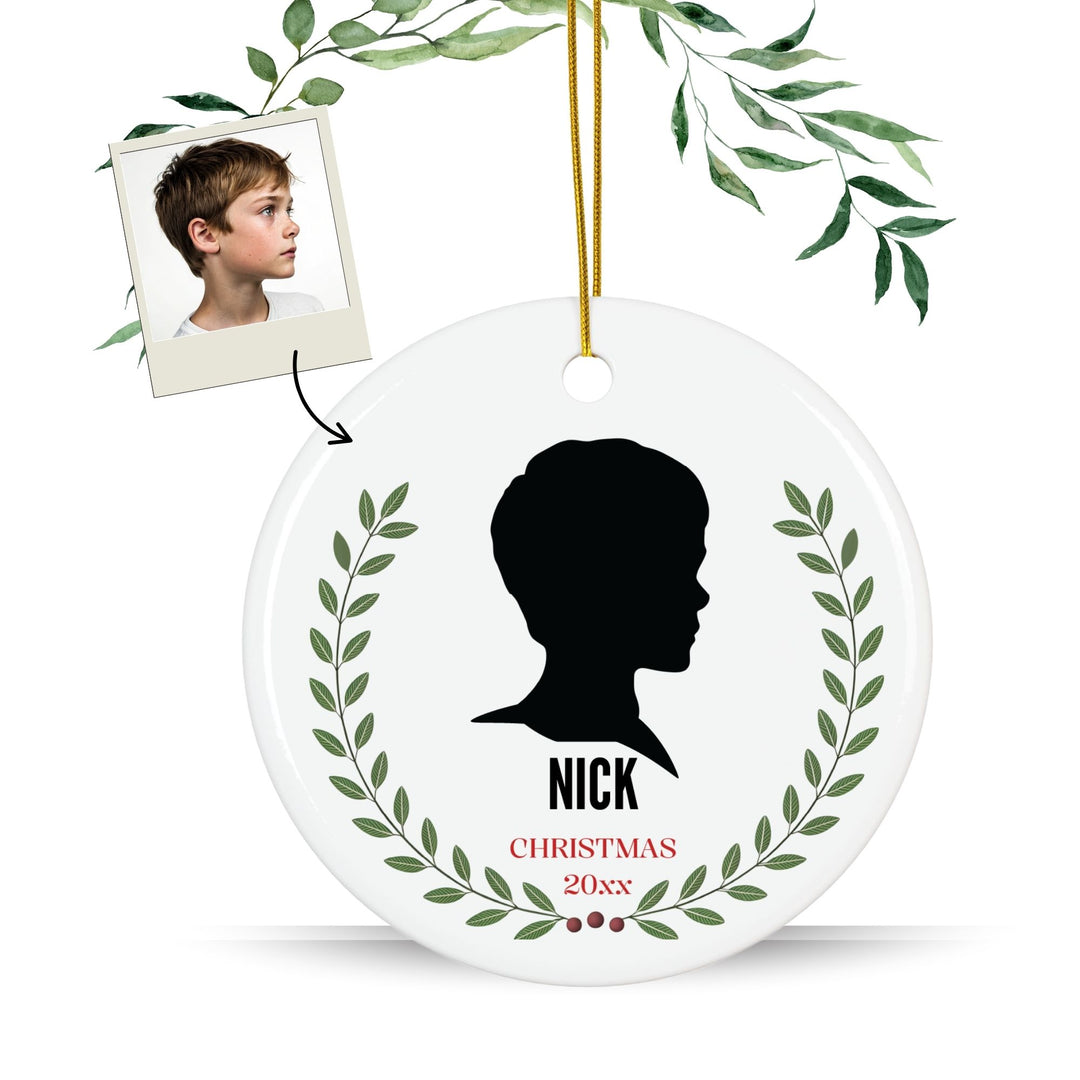 Personalized Photo Christmas Ornament: Children's Silhouette Ornament