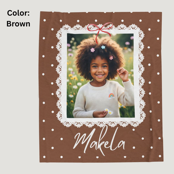 Personalized  Plush Blanket - Girly Frame