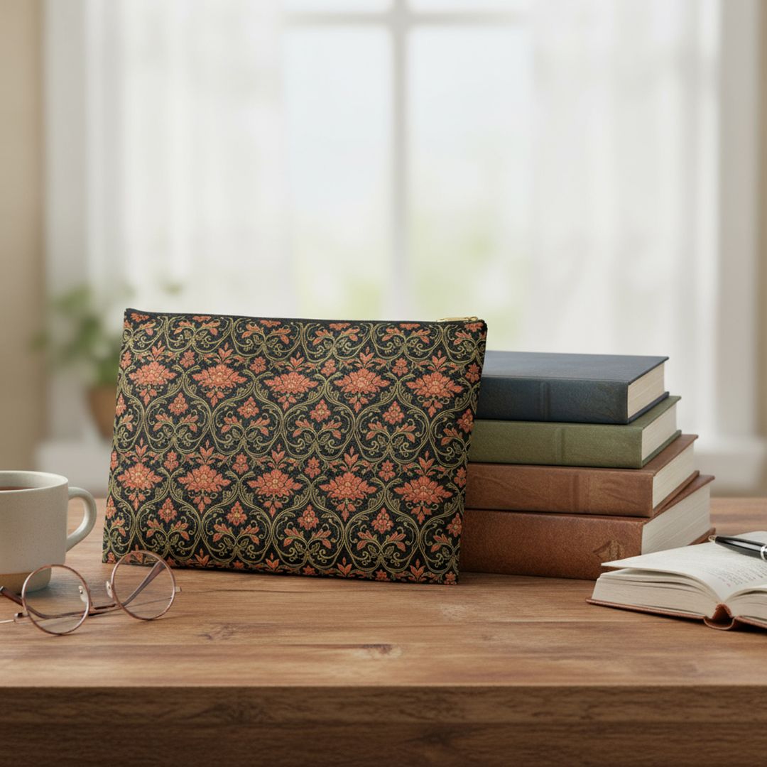 Batik Print Makeup And Accessory Pouch -  Traditional Pattern 12