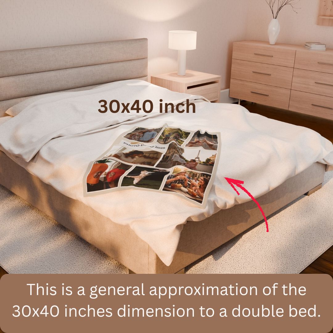 Personalized  Plush Blanket - Photo Dump 1