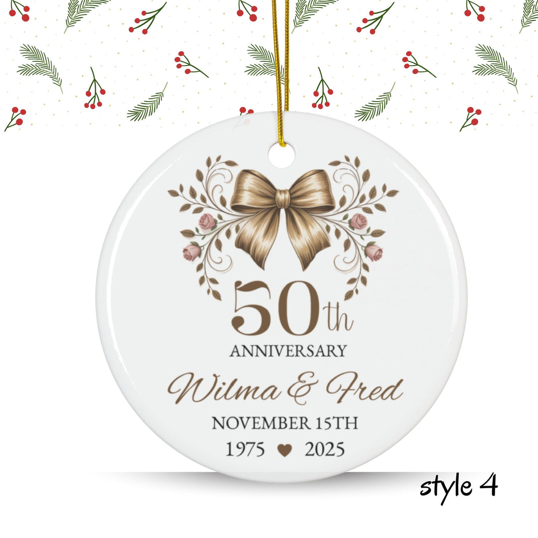 Personalized Christmas Ornament: 50th Anniversary