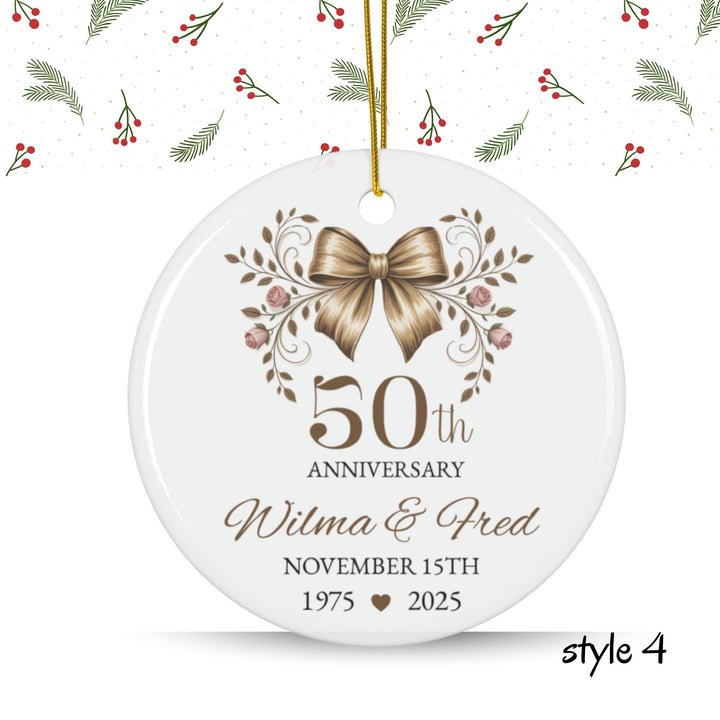 Personalized Christmas Ornament: 50th Anniversary