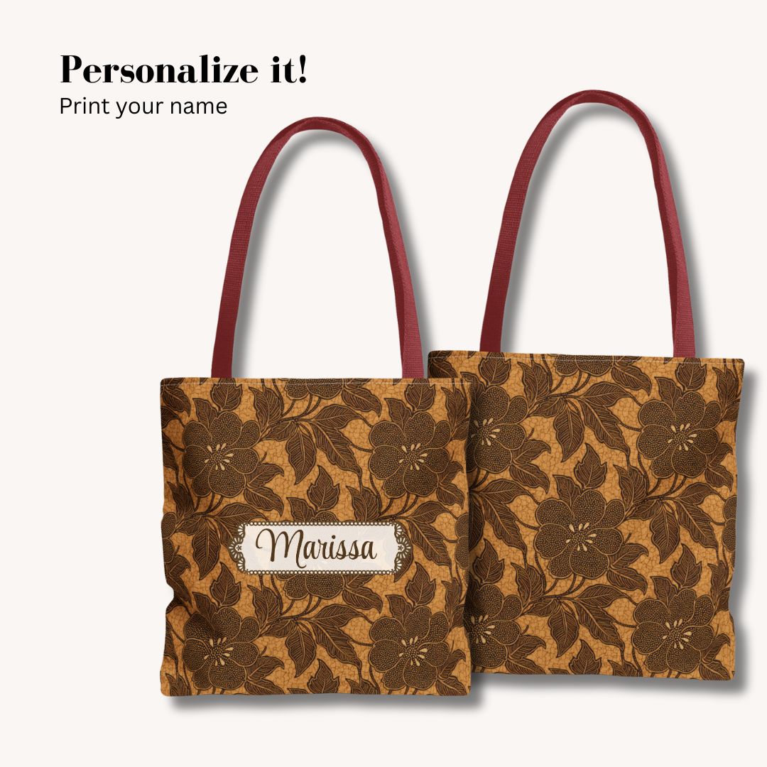 Batik Print Tote Bag -   Traditional Pattern 9
