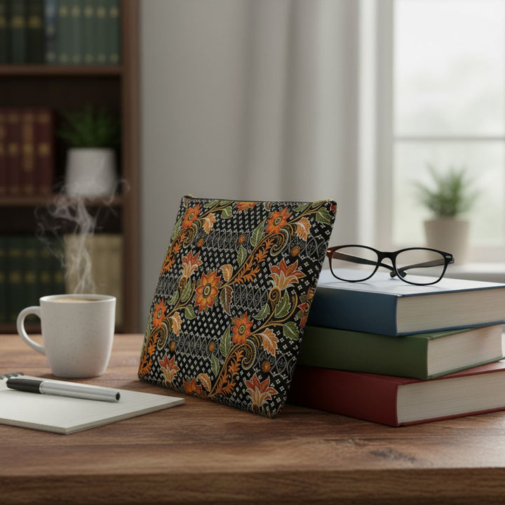 Batik Print Makeup And Accessory Pouch -  Aesthetic Floral 3