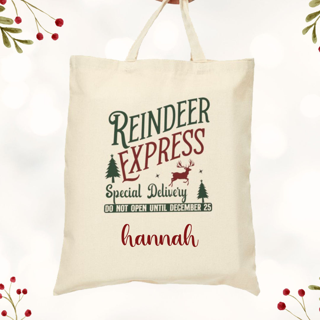 Personalized Holiday Tote Bags With Name